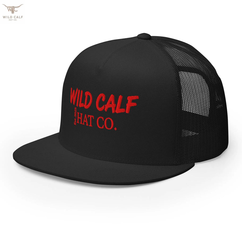 The Red Signature Trucker Cap - Wild Calf Hat Company