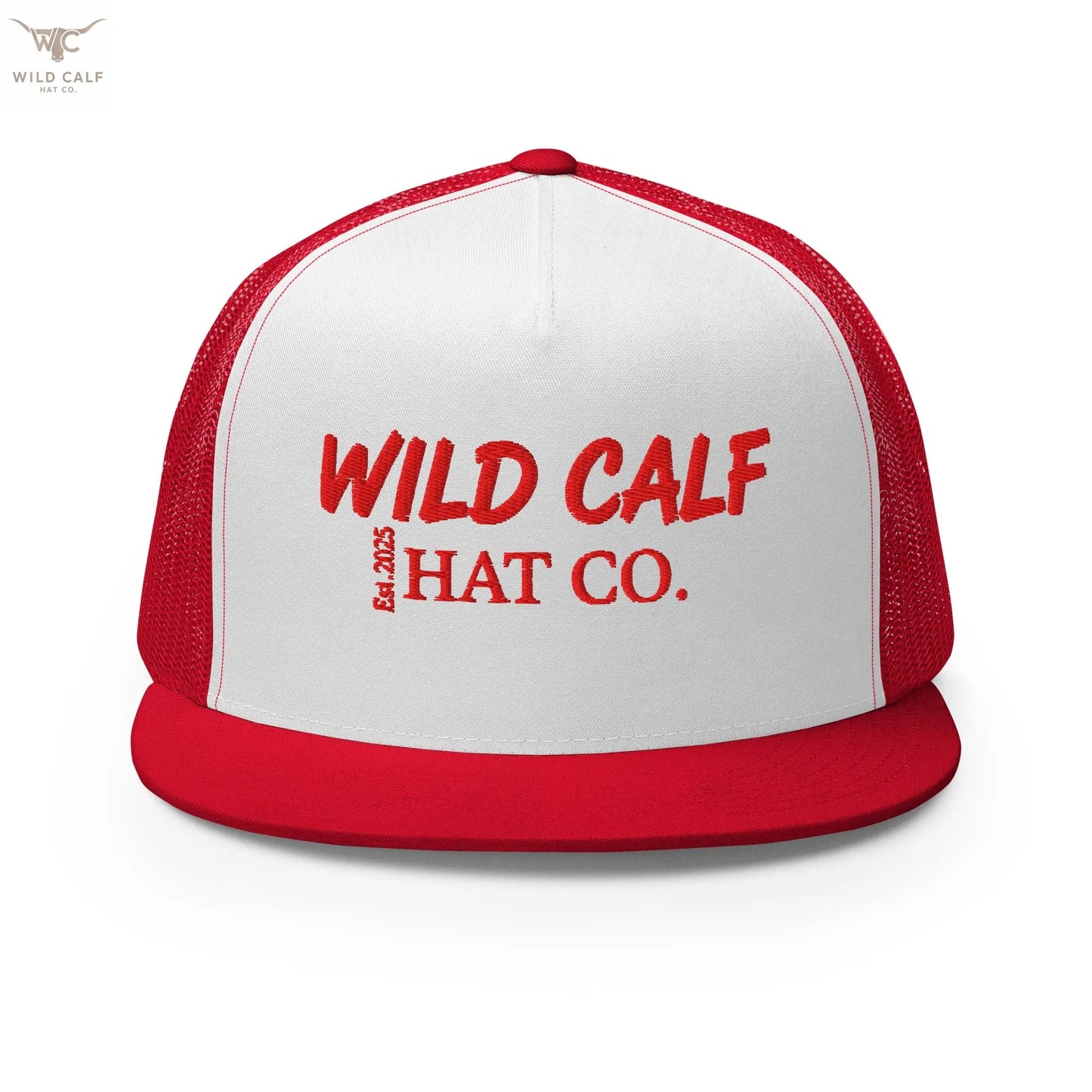 The Red Signature Trucker Cap - Wild Calf Hat Company