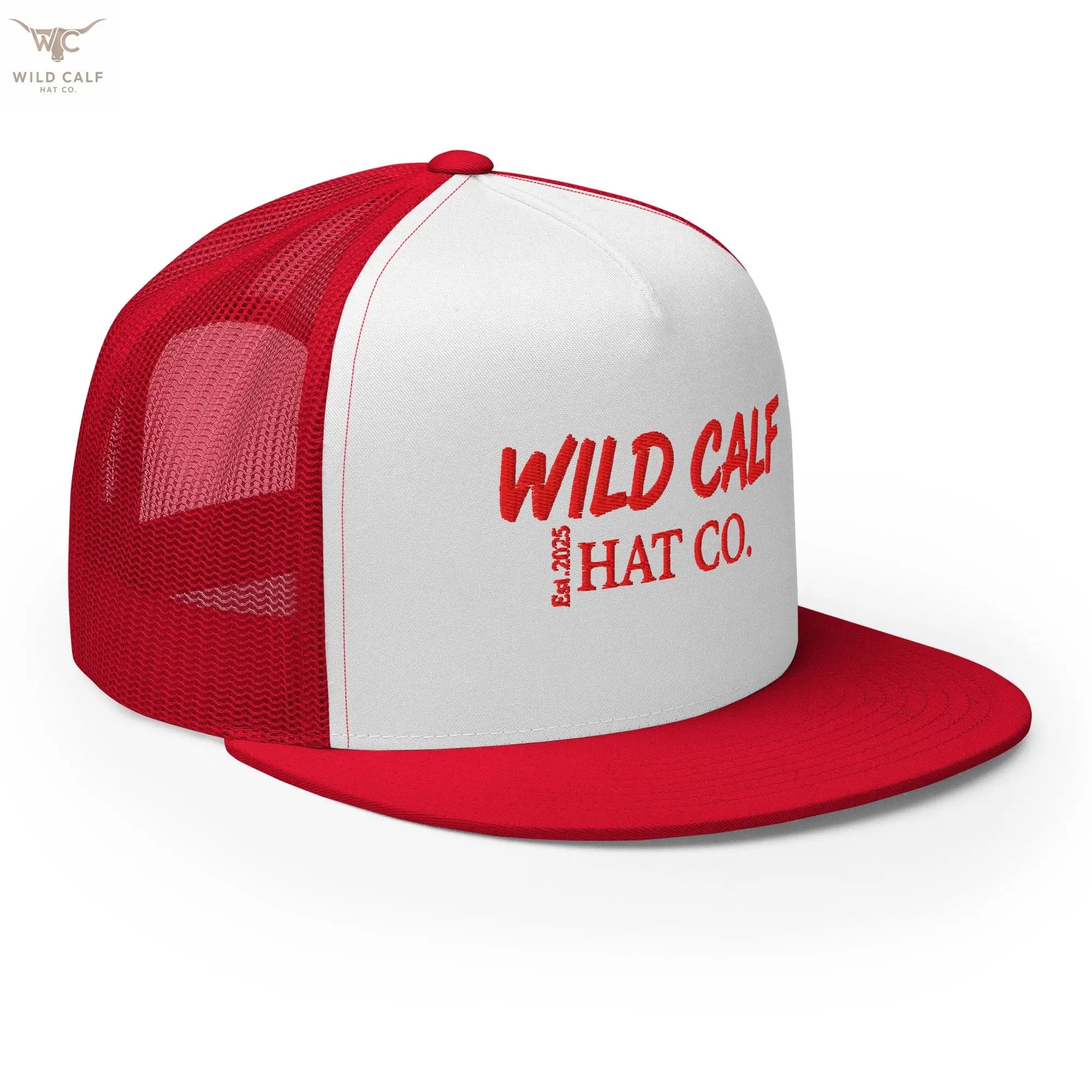 The Red Signature Trucker Cap - Wild Calf Hat Company