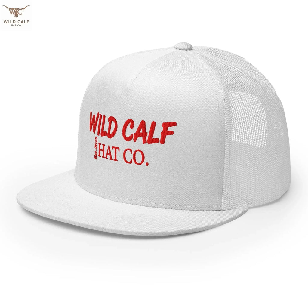 The Red Signature Trucker Cap - Wild Calf Hat Company