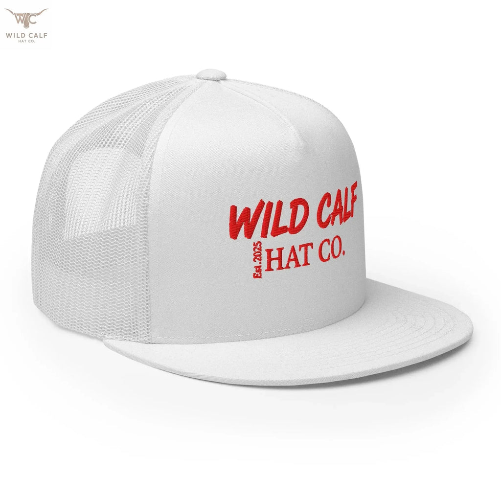 The Red Signature Trucker Cap - Wild Calf Hat Company