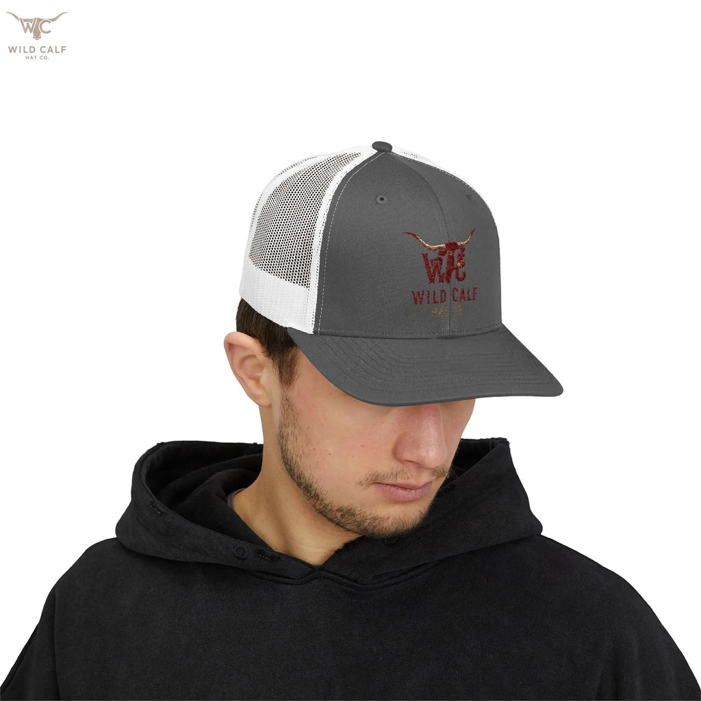 Wild Calf Co. Embroidered Trucker Cap - Wild Calf Hat Company
