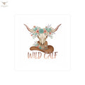 Wild Calf Floral Skull Kiss - Cut Vinyl Decal — Western Cowgirl Sticker - Wild Calf Hat Company