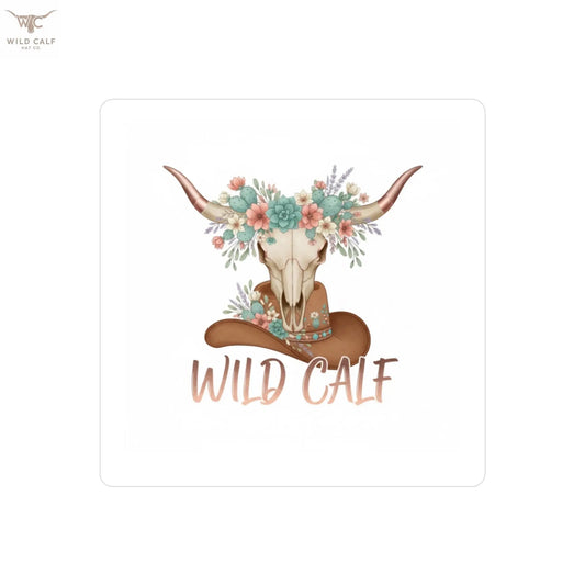 Wild Calf Floral Skull Kiss - Cut Vinyl Decal — Western Cowgirl Sticker - Wild Calf Hat Company
