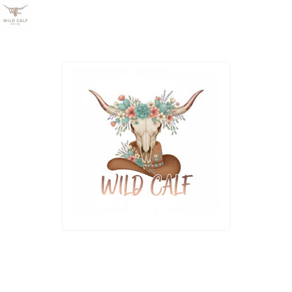 Wild Calf Floral Skull Kiss - Cut Vinyl Decal — Western Cowgirl Sticker - Wild Calf Hat Company