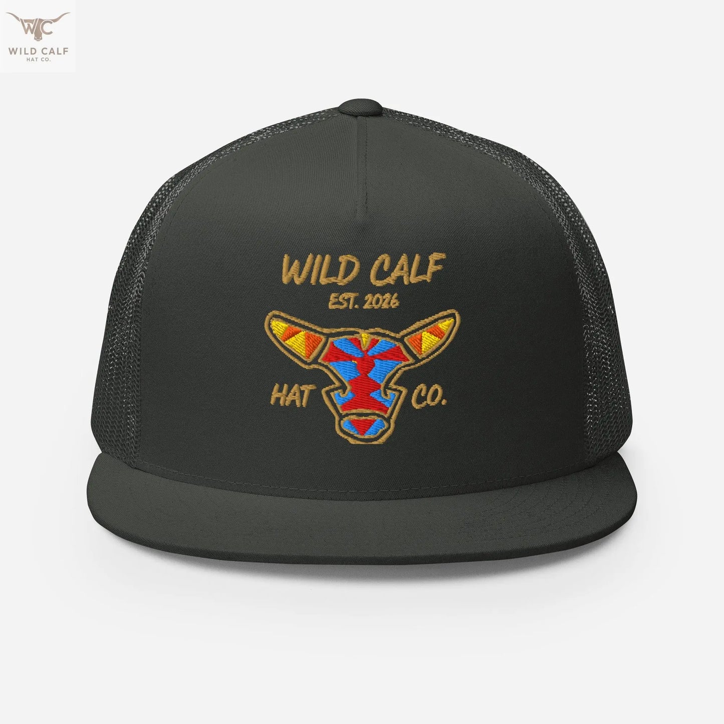 Wild Calf Emblem Trucker Cap - Wild Calf Hat Company