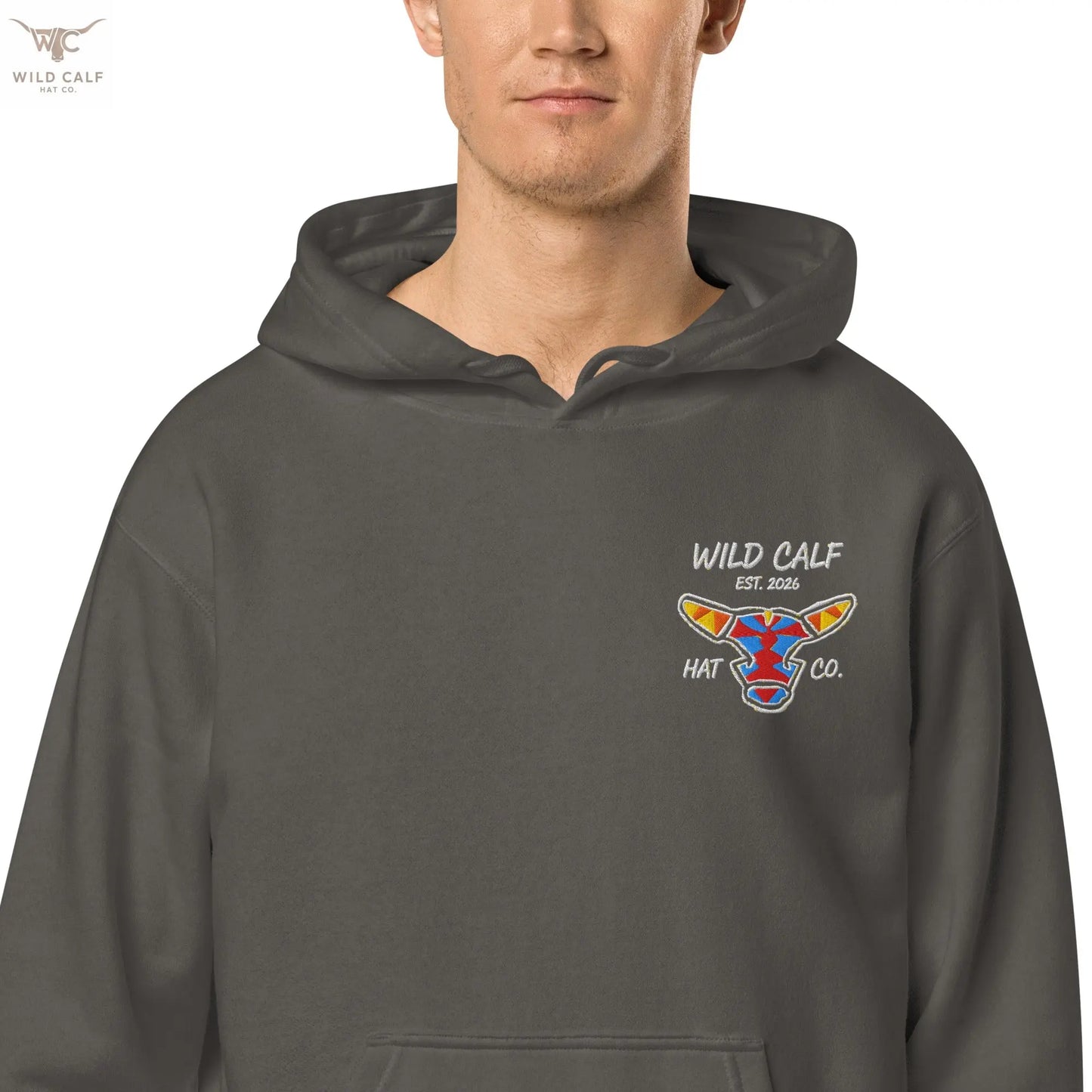 Wild Calf unisex Bull emblem hoodie - Wild Calf Hat Company