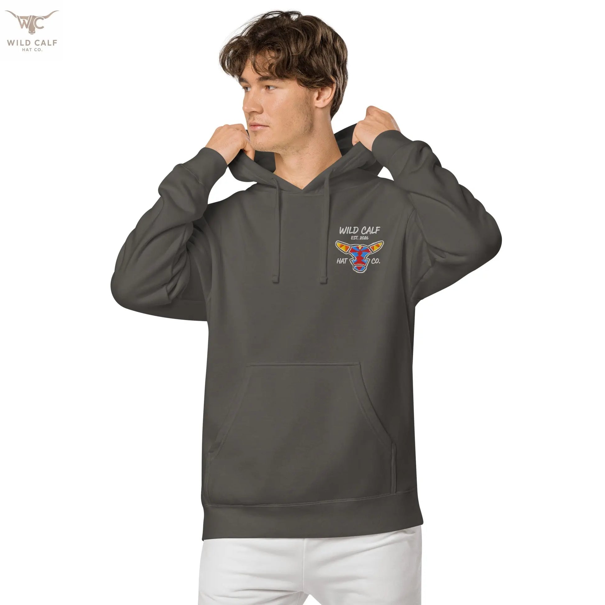 Wild Calf unisex Bull emblem hoodie - Wild Calf Hat Company