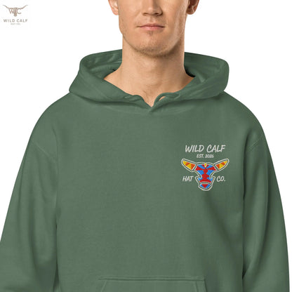 Wild Calf unisex Bull emblem hoodie - Wild Calf Hat Company