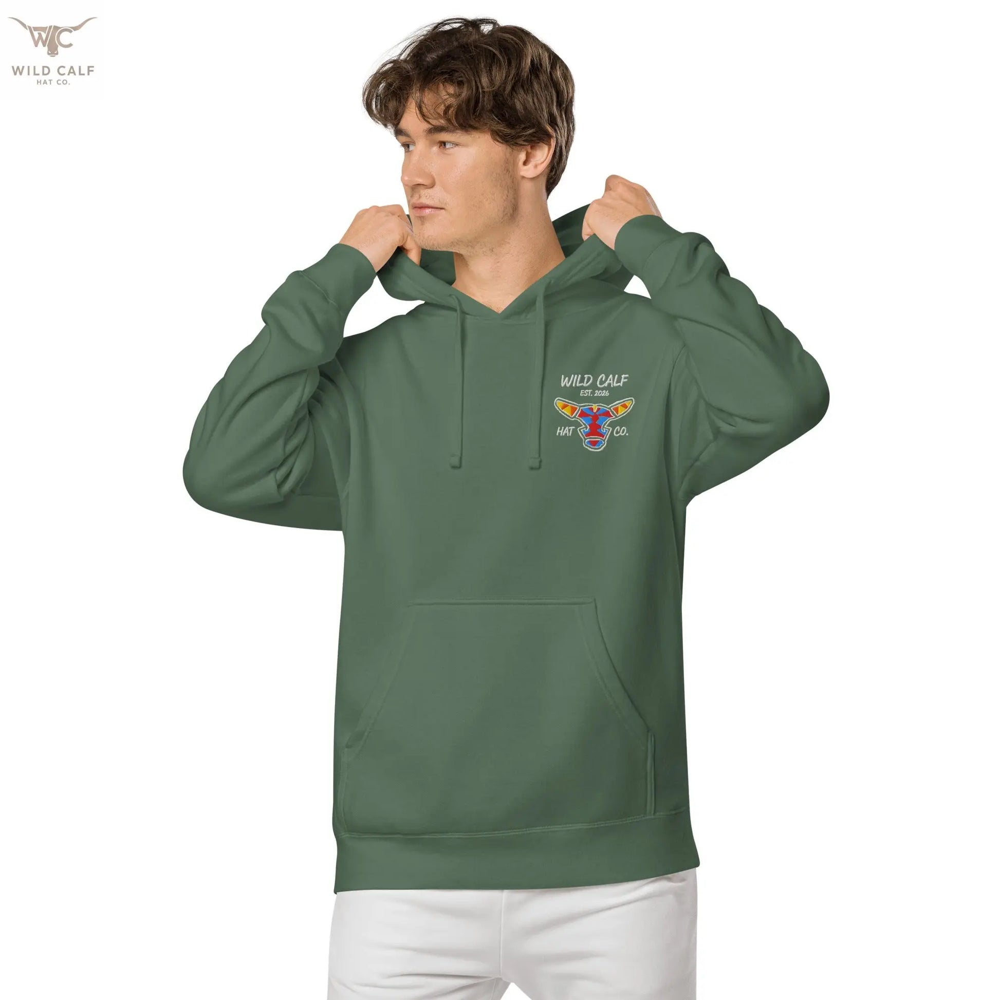 Wild Calf unisex Bull emblem hoodie - Wild Calf Hat Company