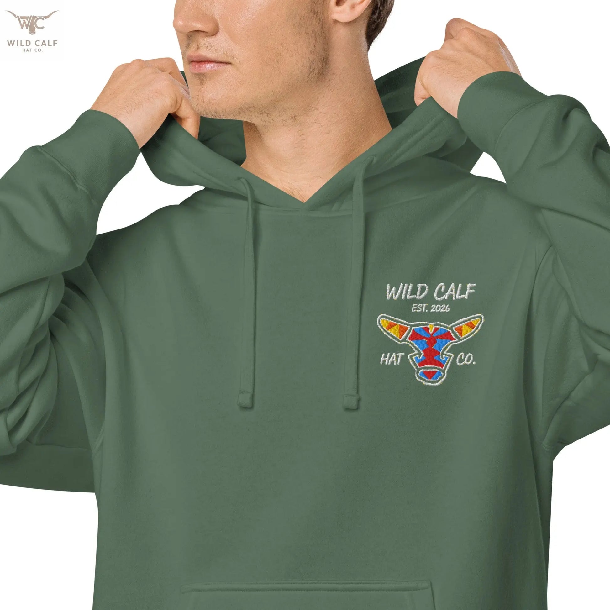 Wild Calf unisex Bull emblem hoodie - Wild Calf Hat Company
