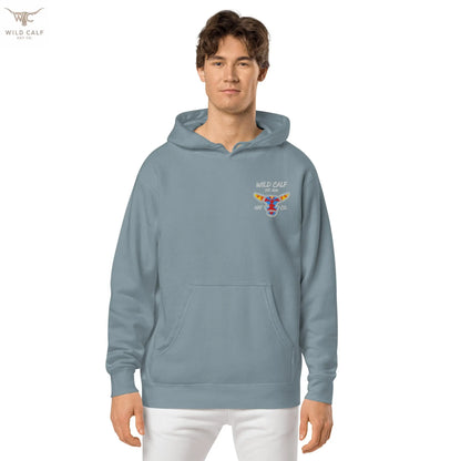 Wild Calf unisex Bull emblem hoodie - Wild Calf Hat Company