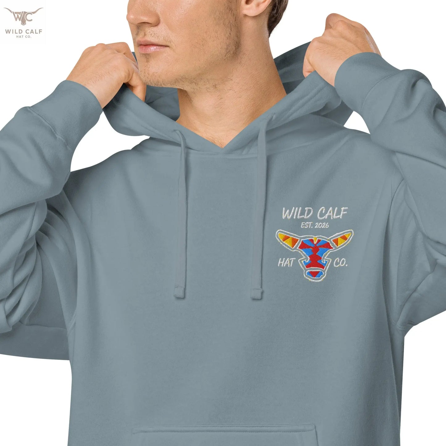 Wild Calf unisex Bull emblem hoodie - Wild Calf Hat Company